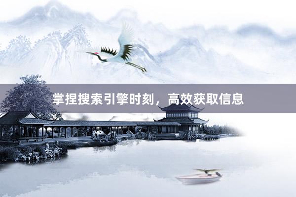 掌捏搜索引擎时刻，高效获取信息
